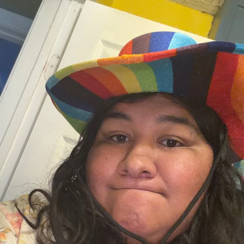 Rainbow Striped Party Cowboy Hat - Multicolor